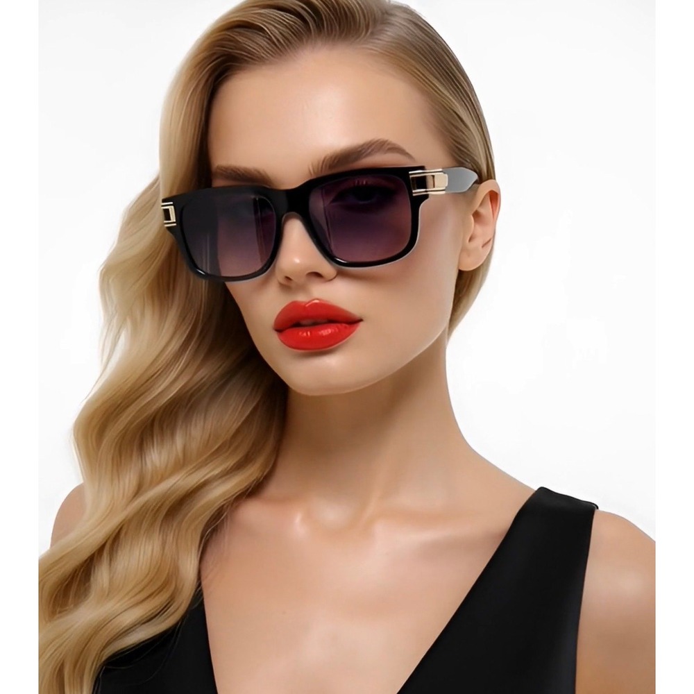 Women Retro Eyewear Oversized Plastic‎ Fashion Sunglasses Aviator UV400 Protect